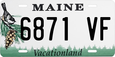 ME license plate 6871VF