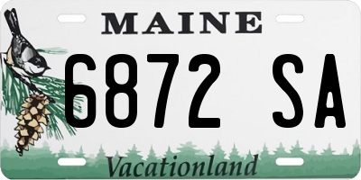 ME license plate 6872SA