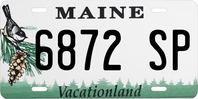 ME license plate 6872SP