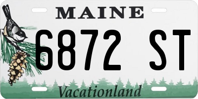 ME license plate 6872ST