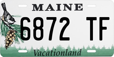 ME license plate 6872TF