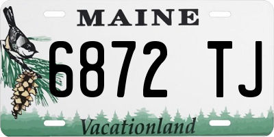 ME license plate 6872TJ