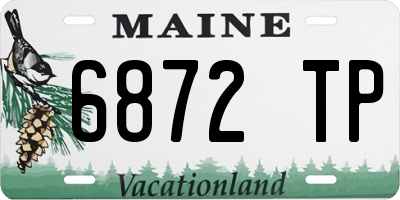 ME license plate 6872TP