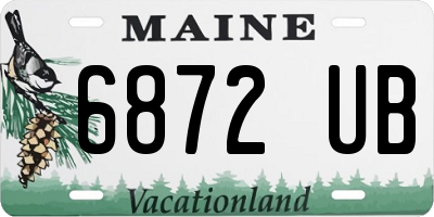 ME license plate 6872UB