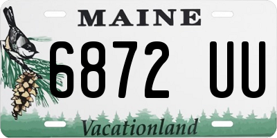 ME license plate 6872UU