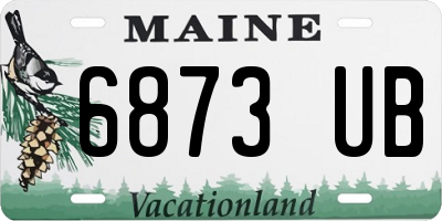 ME license plate 6873UB