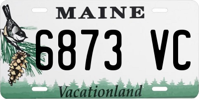 ME license plate 6873VC