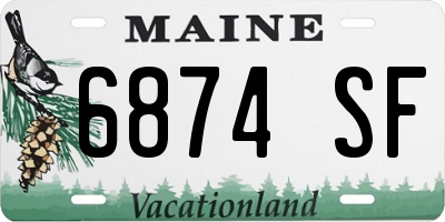 ME license plate 6874SF