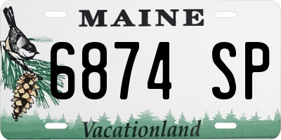 ME license plate 6874SP