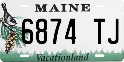 ME license plate 6874TJ
