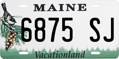 ME license plate 6875SJ
