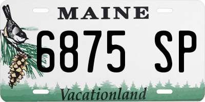 ME license plate 6875SP