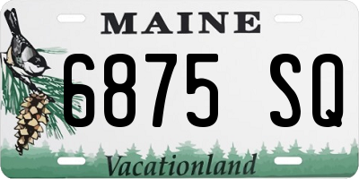 ME license plate 6875SQ