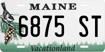 ME license plate 6875ST