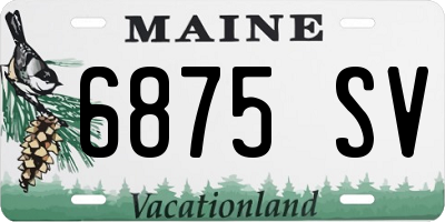 ME license plate 6875SV