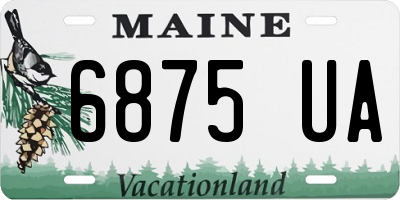 ME license plate 6875UA