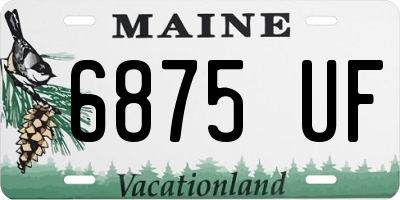 ME license plate 6875UF
