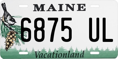 ME license plate 6875UL
