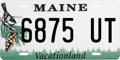 ME license plate 6875UT