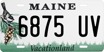 ME license plate 6875UV