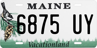 ME license plate 6875UY