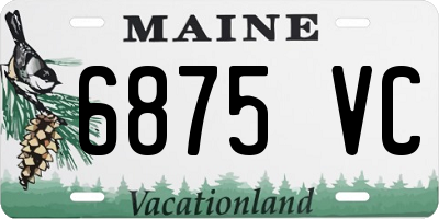 ME license plate 6875VC