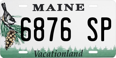 ME license plate 6876SP
