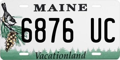 ME license plate 6876UC