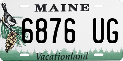 ME license plate 6876UG