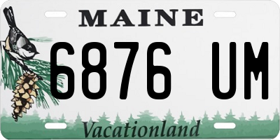 ME license plate 6876UM