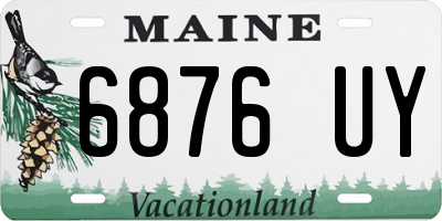 ME license plate 6876UY