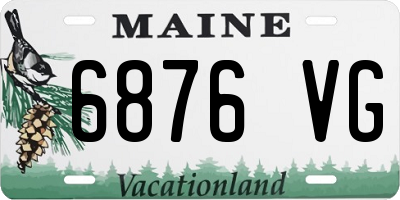 ME license plate 6876VG