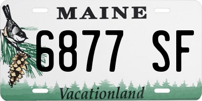 ME license plate 6877SF