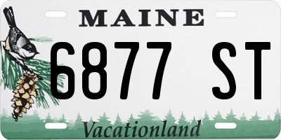 ME license plate 6877ST