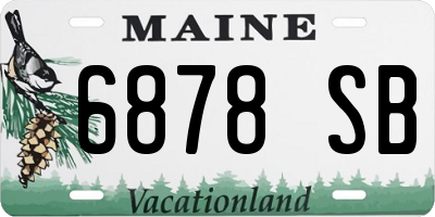 ME license plate 6878SB