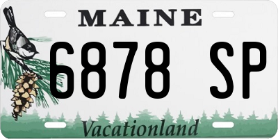 ME license plate 6878SP