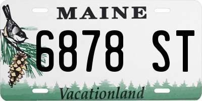 ME license plate 6878ST