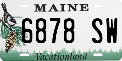 ME license plate 6878SW
