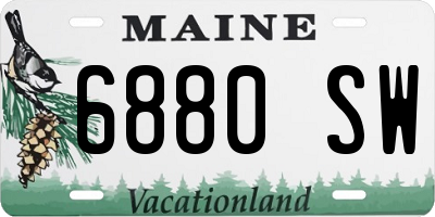 ME license plate 6880SW