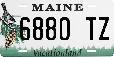 ME license plate 6880TZ