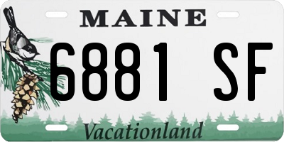 ME license plate 6881SF