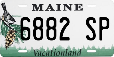 ME license plate 6882SP