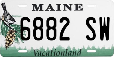 ME license plate 6882SW
