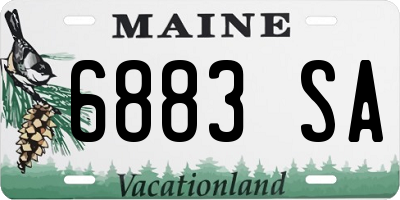 ME license plate 6883SA