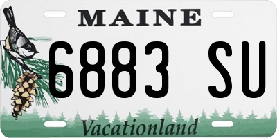 ME license plate 6883SU