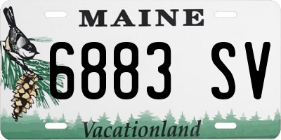ME license plate 6883SV