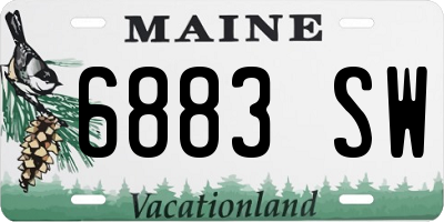 ME license plate 6883SW