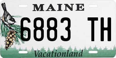 ME license plate 6883TH
