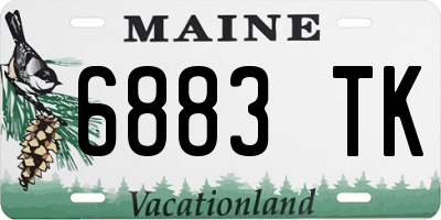 ME license plate 6883TK