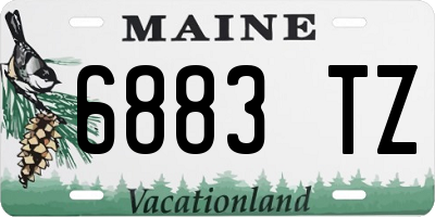 ME license plate 6883TZ